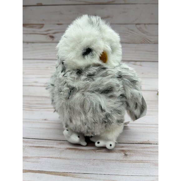 Legends Fuzzy Friends Snowy Owl Plush 7" White Spotted Stuffed Animal Bird Toy - Picture 1 of 7